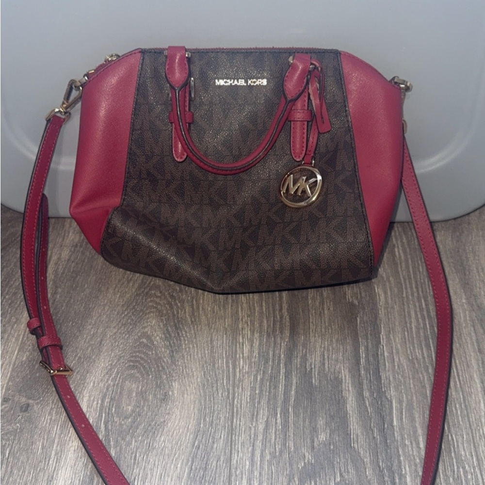 Michael Kors Red and Brown Women's Bag